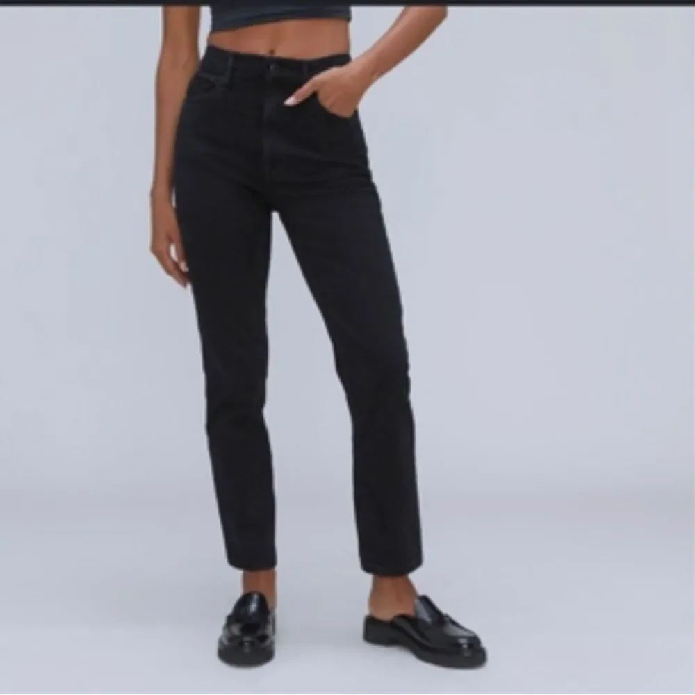 Brand New Everlane High Waist Jet Black Straight Jean in Regular
